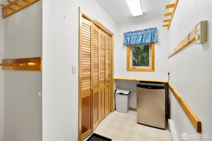 Additional storage closet in laundry room