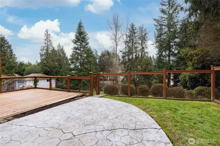 Stamped concrete patio