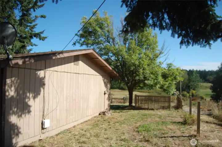 West end of the home.