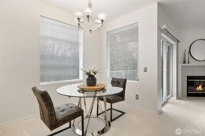 Dedicated dining space.