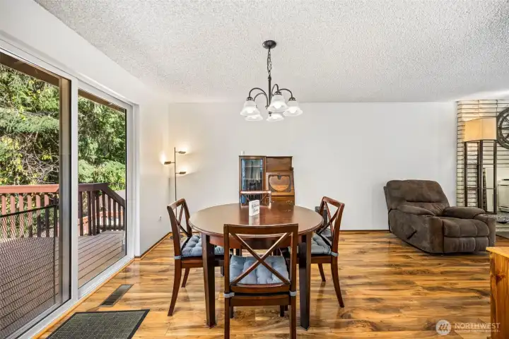 Sliding door out to the deck