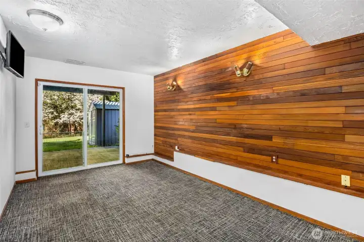 Family room on lower level