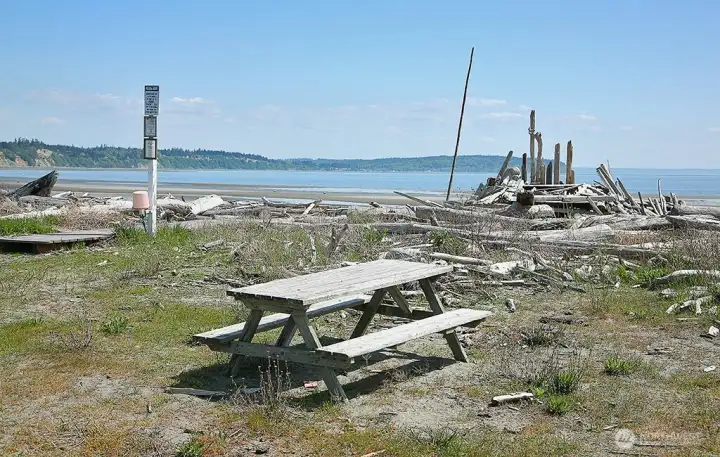 picnic area at private beach