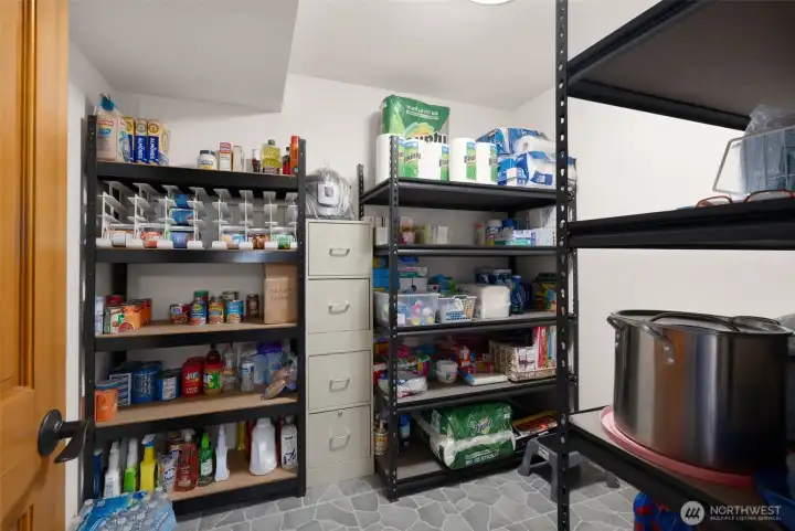 Lower Level Pantry/Storage - located just off garage