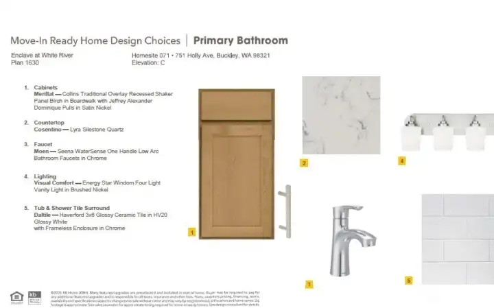 Primary bath selections