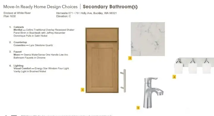 secondary bath selections