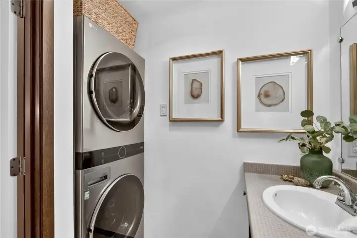 Energy-Star efficient Large Capacity LG Wash Tower with 4.5 cu. ft. Washer & 7.4 Electric Dryer with Sensor Dry Wrinkle Care. Energy-Star efficient Large Capacity LG Wash Tower with 4.5 cu. ft. Washer & 7.4 Electric Dryer with Sensor Dry Wrinkle Care.