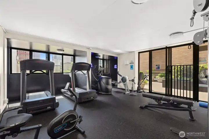 Gym on 4th floor.