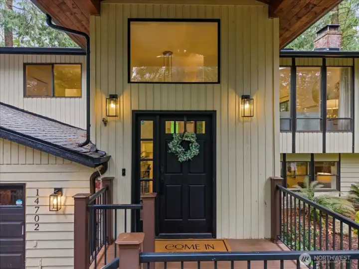 The new Timber lines front porch welcomes you