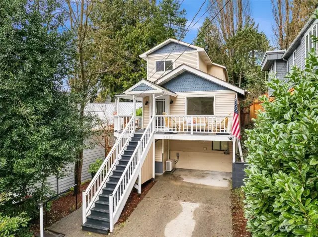 Nestled at the end of a dead end street, this home offers charm & incredible location
