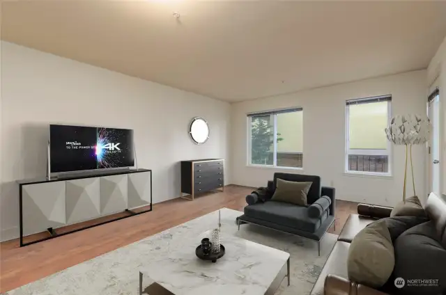 Living Area is virtually staged