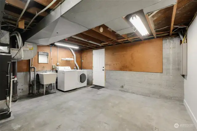 Walk out basement. Great space to add an additional bathroom.