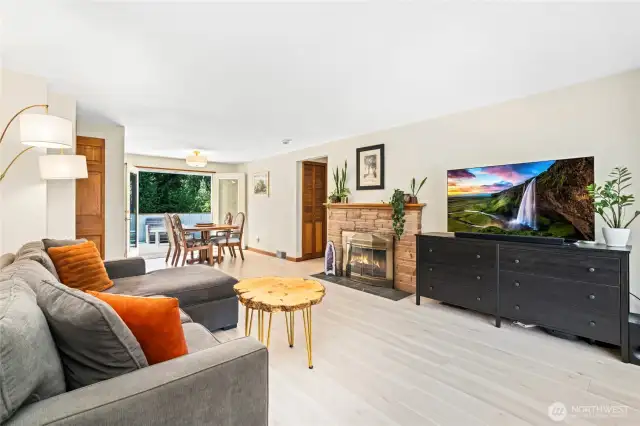 Living and dining room.