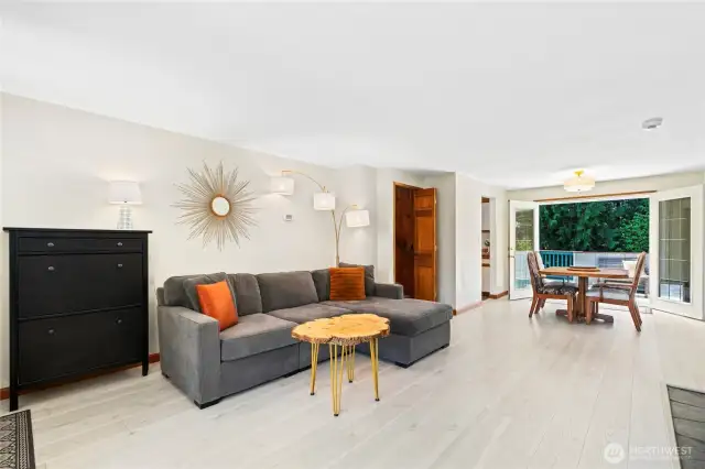 Living and dining room.