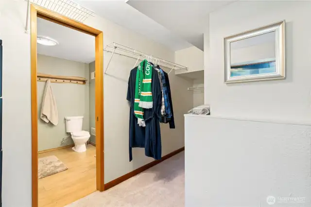 Master closet.