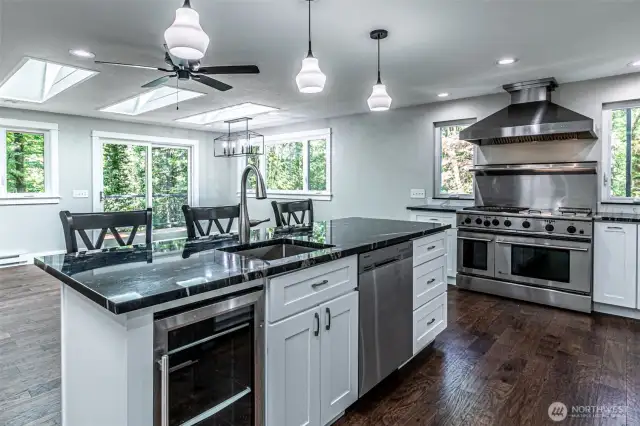 Another view, the range is spectacular and oh yeah a wine cooler