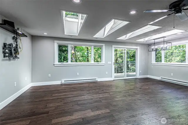 The great room from the front entry