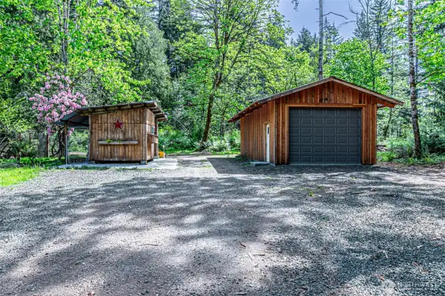 Another detached garage and the fully functioning chicken coop