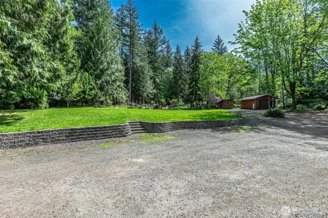 Beautiful expanse of lawn, note the bulkhead work done