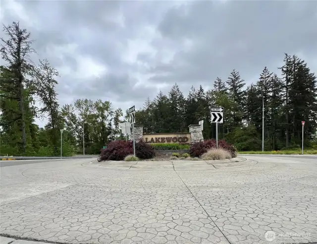 Roundabout to freeway access.