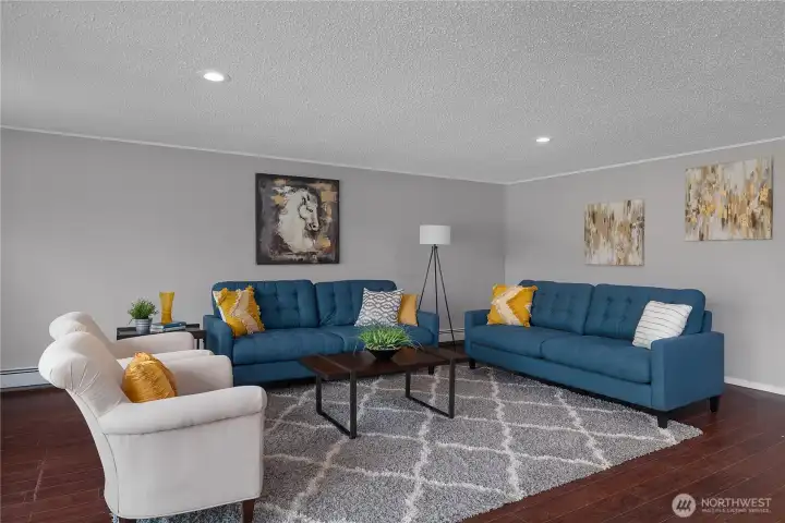 Bonus room/alternative primary bedroom which has views of the backyard & pastures and includes a patio space