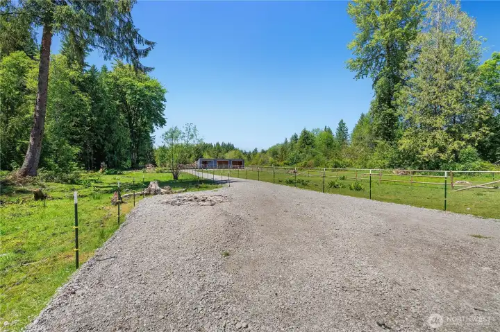 Gravel road down the center of the upper part of pasture allows easy access on your tractor!