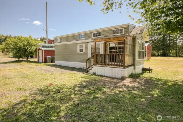 374 sqft park model home with loft storage.