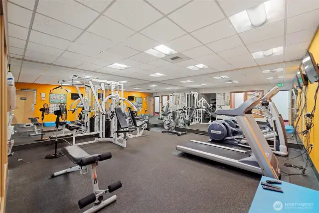 Well equipped fitness room