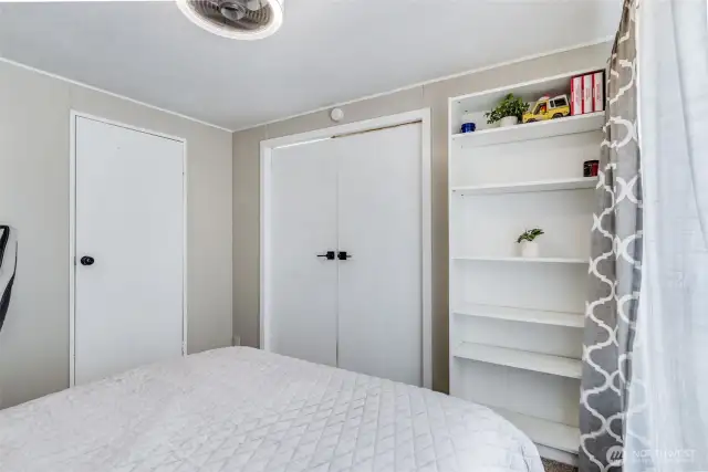 Opposite view of the 3rd bedroom w/closet on the left and double door entry.