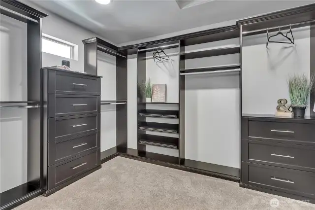 Prepare to be impressed by the custom closet organization!
