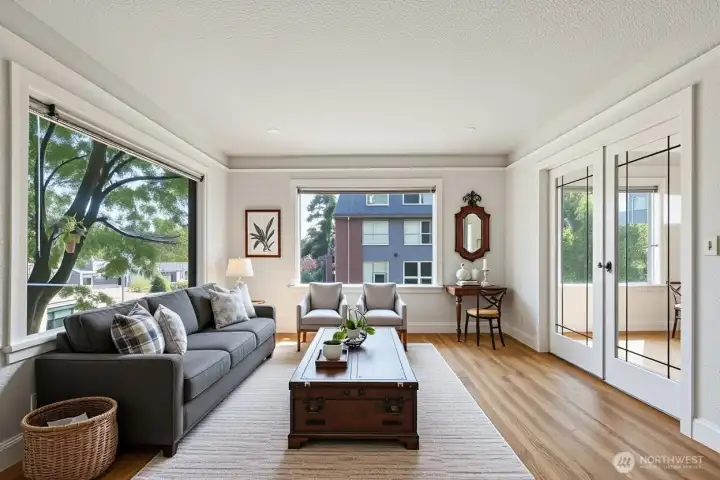 Virtually staged - living room