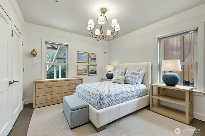 Virtually staged - main floor bedroom