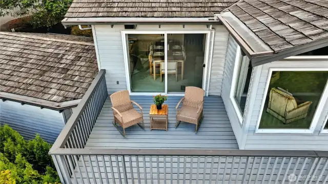 A private deck—yet another way to enjoy the serene view.