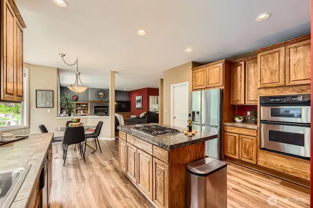A casual dining area adjoins the kitchen.
