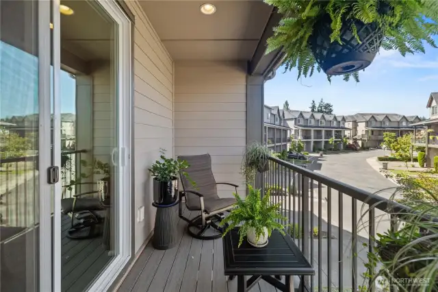 Private balcony.
