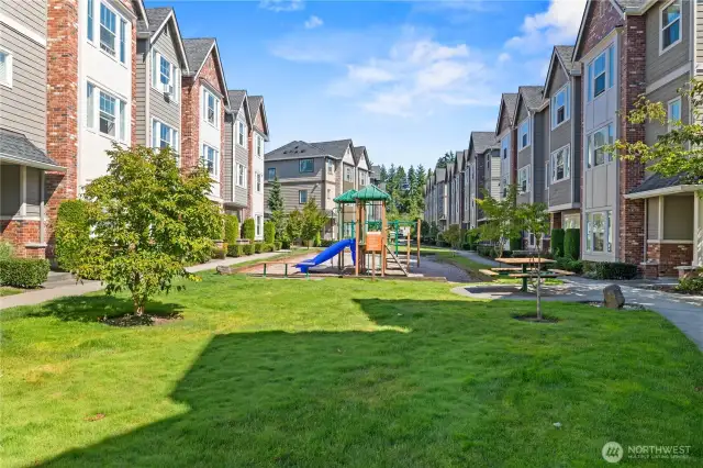 Lawn service included in HOA.