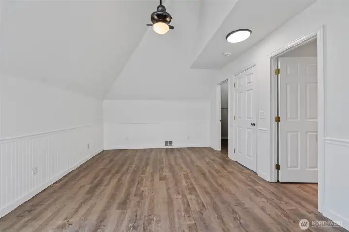 5th upstairs bedroom  with walk in closet and bath