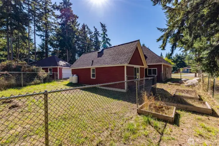 Fenced back yard