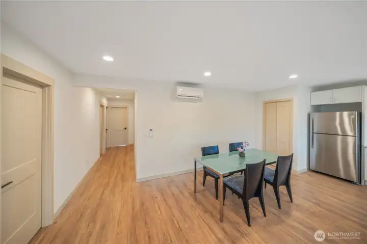 Open Concept Dining Area. Add a wall Built in buffet or other features