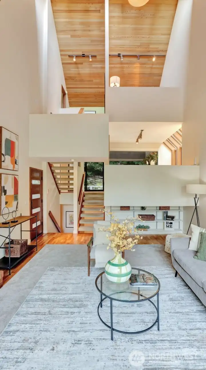 Beautifully designed and truly one-of-a-kind, this home showcases striking architecture and warm, inviting finishes.