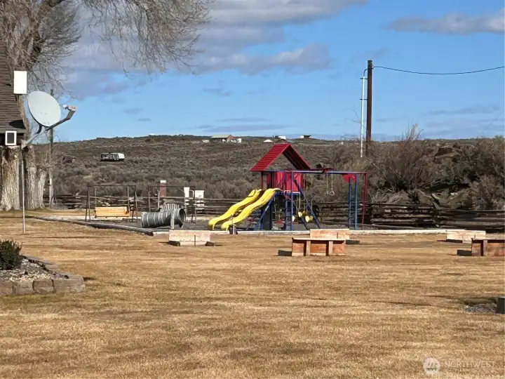 One of the play areas outside of the clubhouse