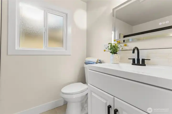 Full bathroom - with new toilet, vanity and sink