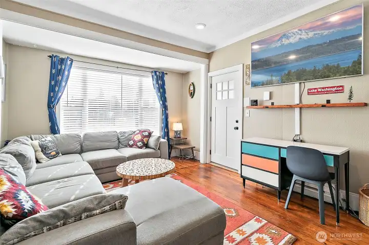 Plenty of room for a large cozy couch!!