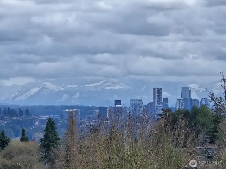 Striking city skyline and mountain views