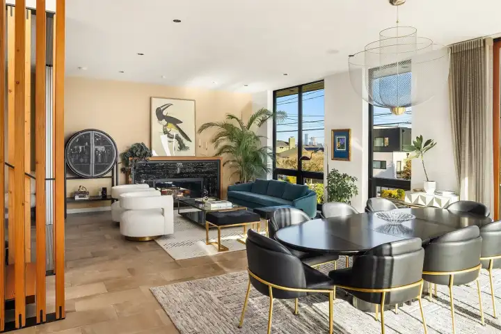 Main level entry into the gracious living spaces