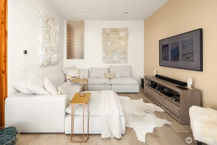 Flex/media space in the main level living