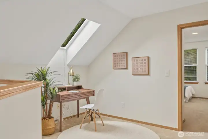 A dedicated office/loft, providing essential flex space for your lifestyle needs.