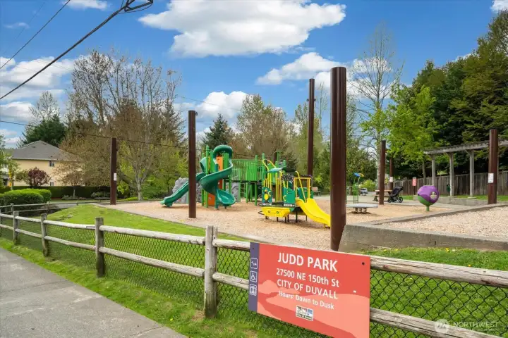 Nearby famed-Duvall park is just steps away from the home!