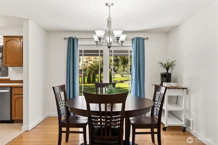 Dining area just off the kitchen