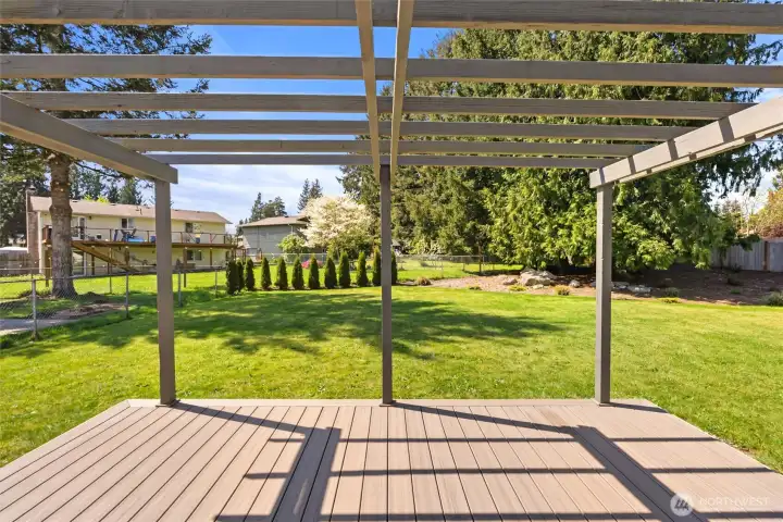 Deck off of dining area